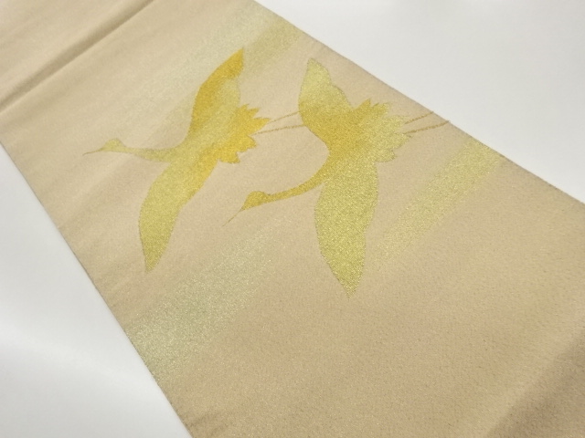 JAPANESE FUKURO OBI / WOVEN CRANE